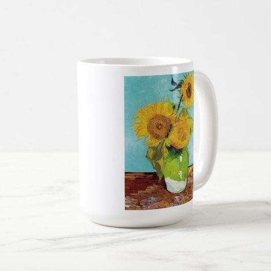 Sonnenblumen Vincent van Gogh Kaffeetasse (VorderseiteRechts)
