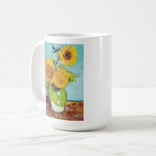 Sonnenblumen Vincent van Gogh Kaffeetasse (Vorderseite Links)