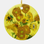 Sonnenblumen Vincent van Gogh Keramik Ornament (Hinten)