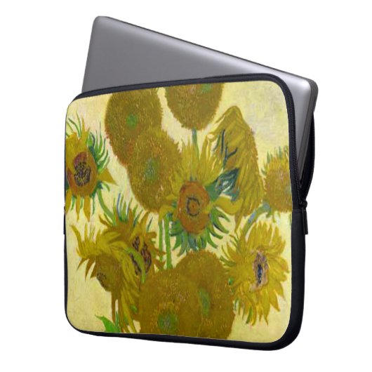 Sonnenblumen Vincent Van Gogh Klassische Kunst Laptopschutzhülle (Vorderseite Links)