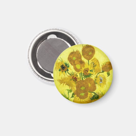 Sonnenblumen Vincent van Gogh Magnet (Vorderseite/Rückseite)