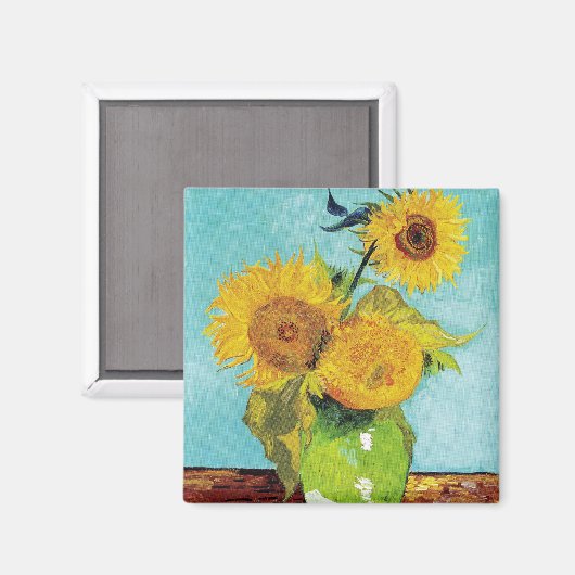 Sonnenblumen Vincent van Gogh Magnet (Vorderseite/Rückseite)
