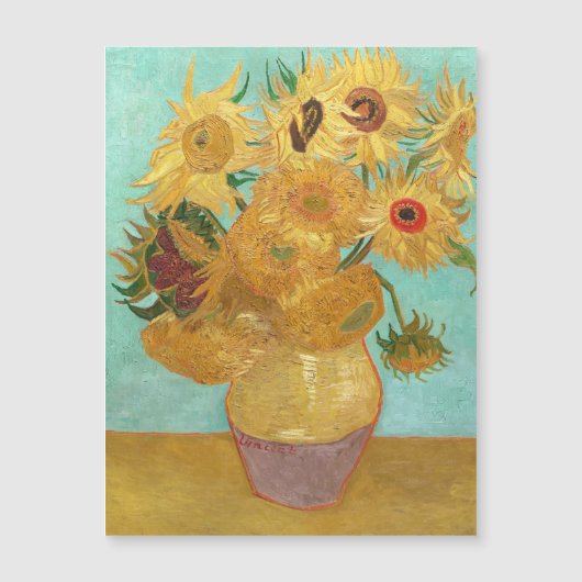 Sonnenblumen Vincent van Gogh Magnetkarte (Vorderseite)