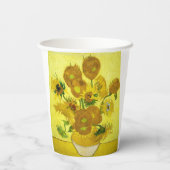 Sonnenblumen Vincent van Gogh Pappbecher (Rückseite)