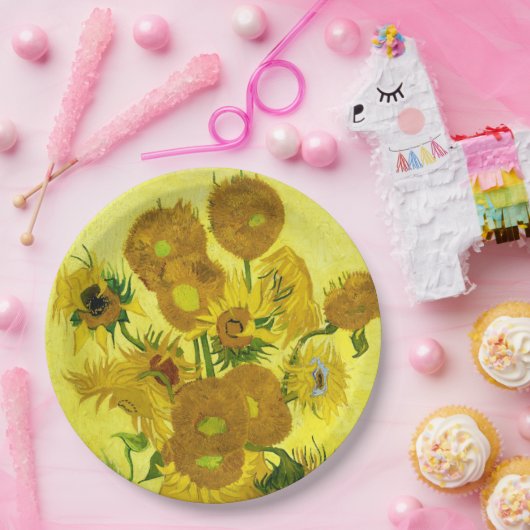 Sonnenblumen Vincent van Gogh Pappteller (Party)