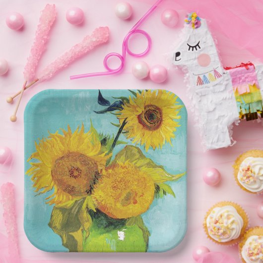 Sonnenblumen Vincent van Gogh Pappteller (Party)
