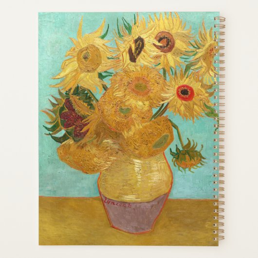 Sonnenblumen Vincent van Gogh Planer (Rückseite)