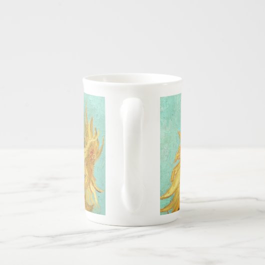 Sonnenblumen Vincent van Gogh Porzellantasse (Rückseite)