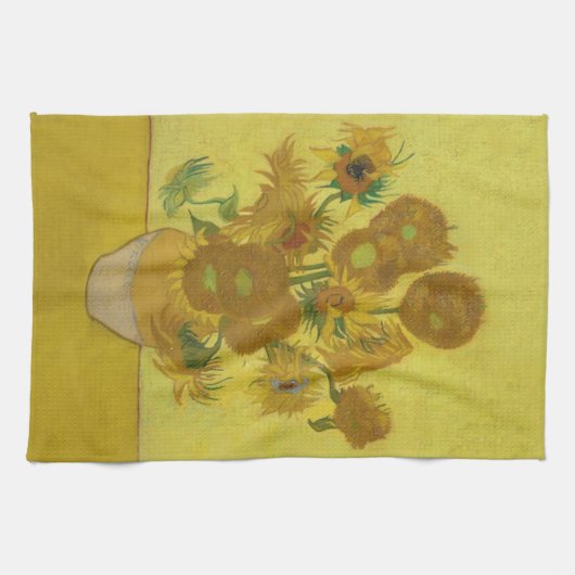 Sonnenblumen, Vincent van Gogh Post-Impressionist Geschirrtuch (Horizontal)