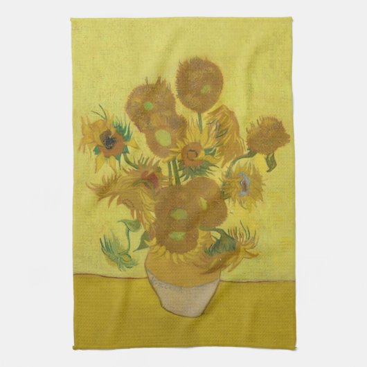Sonnenblumen, Vincent van Gogh Post-Impressionist Geschirrtuch (Vertikal)