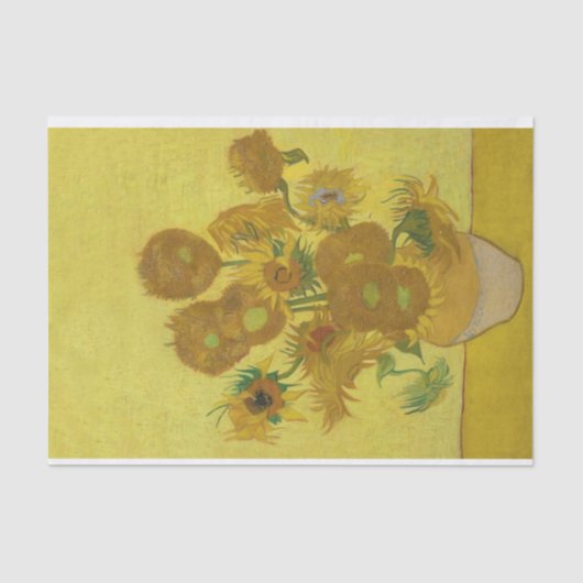 Sonnenblumen, Vincent van Gogh Post-Impressionist Seidenpapier (Vorderseite)