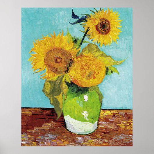 Sonnenblumen Vincent van Gogh Poster (Vorne)