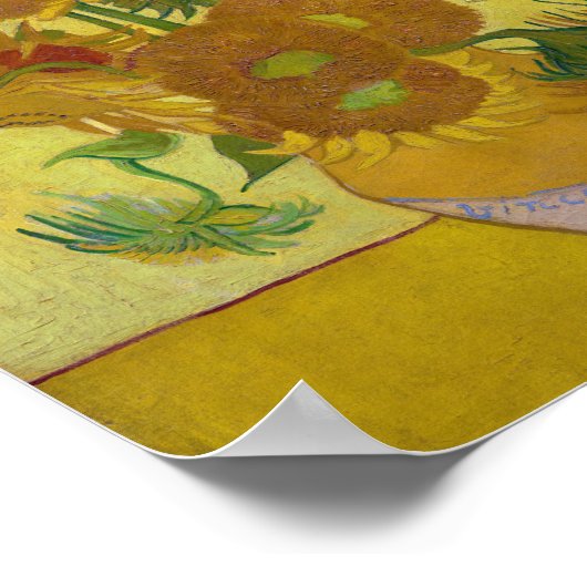 Sonnenblumen, Vincent van Gogh Poster (Ecke)