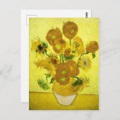 Sonnenblumen Vincent van Gogh Postkarte (Vorne/Hinten)
