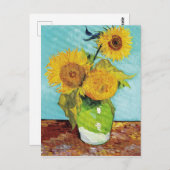 Sonnenblumen Vincent van Gogh Postkarte (Vorne/Hinten)