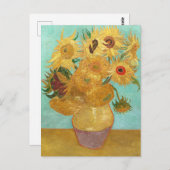 Sonnenblumen Vincent van Gogh Postkarte (Vorne/Hinten)