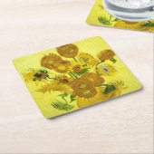 Sonnenblumen Vincent van Gogh Rechteckiger Pappuntersetzer (angewinkelt)