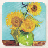 Sonnenblumen Vincent van Gogh Rechteckiger Pappuntersetzer (Vorderseite)