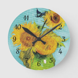 Sonnenblumen Vincent van Gogh Runde Wanduhr
