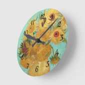 Sonnenblumen Vincent van Gogh Runde Wanduhr (Winkel)