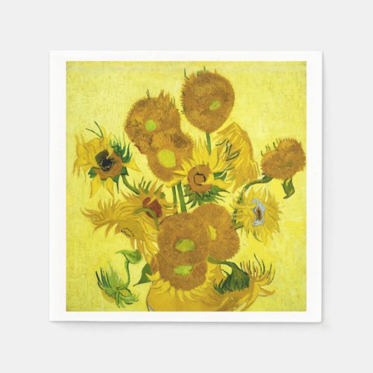 Sonnenblumen Vincent van Gogh Serviette (Vorderseite)