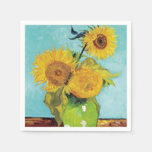 Sonnenblumen Vincent van Gogh Serviette (Vorderseite)