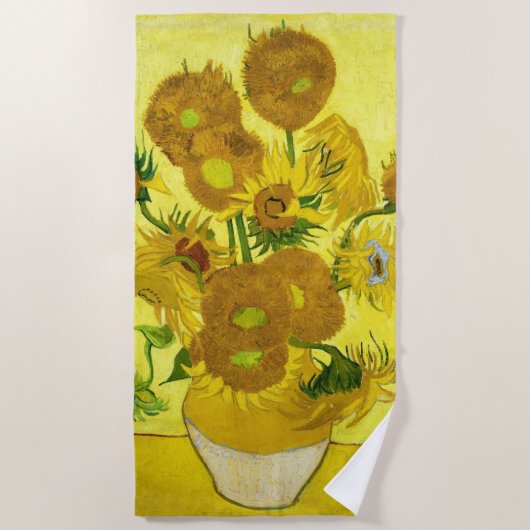 Sonnenblumen Vincent van Gogh Strandtuch (Vorderseite)