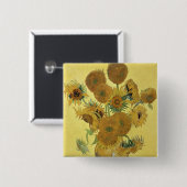 Sonnenblumen Vincent van Goghs |, 1888 Button (Vorne & Hinten)