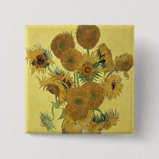 Sonnenblumen Vincent van Goghs |, 1888 Button (Vorderseite)