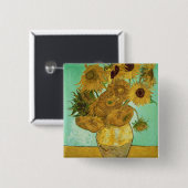 Sonnenblumen Vincent van Goghs |, 1888 Button (Vorne & Hinten)