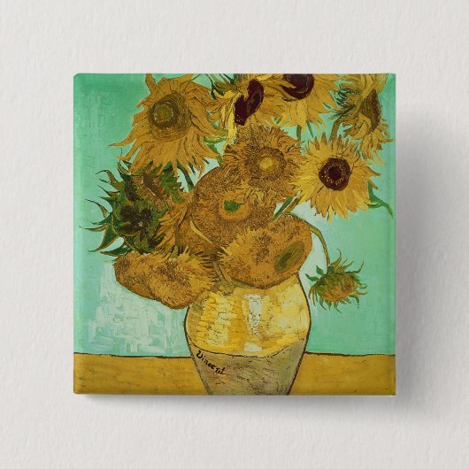 Sonnenblumen Vincent van Goghs |, 1888 Button (Vorderseite)