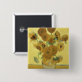 Sonnenblumen Vincent van Goghs |, 1888 Button (Vorne & Hinten)