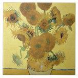 Sonnenblumen Vincent van Goghs |, 1888 Fliese<br><div class="desc">Bild-Sammlungs-Zahl:  BAL970 Sonnenblumen,  1888 (Öl auf Leinwand). Gogh,  (1853-90) Öl Vincent-Packwagens auf Leinwand. National Gallery,  London,  Großbritannien.  1888</div>