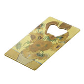 Sonnenblumen Vincent van Goghs |, 1888 Geldbeutel Flaschenöffner (Vorderseite Schrägansicht)