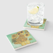 Sonnenblumen Vincent van Goghs |, 1888 Steinuntersetzer (Seitenansicht)