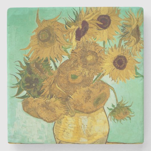 Sonnenblumen Vincent van Goghs |, 1888 Steinuntersetzer (Vorderseite)