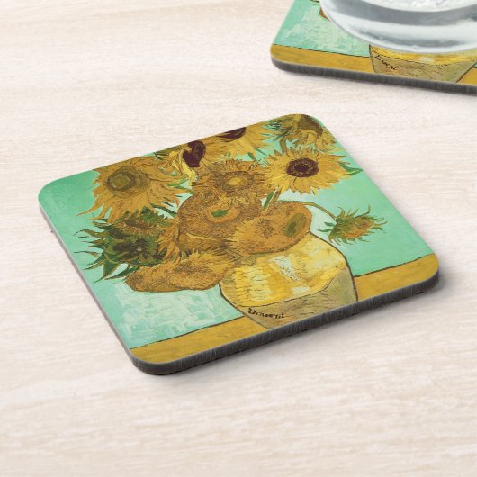 Sonnenblumen Vincent van Goghs |, 1888 Untersetzer (Linke Seite)