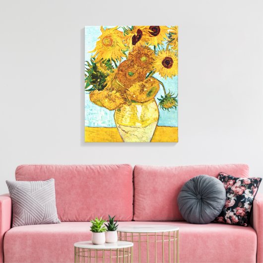 Sonnenblumen - Vincent Willem van Gogh Leinwanddruck (Insitu (Wohnzimmer))