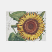 Sonnenblumen Vintag Damask Blume Art Fleecedecke (Vorderseite (Horizontal))