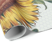 Sonnenblumen Vintag Damask Blume Art Geschenkpapier (Rolleneckpunkt)