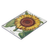 Sonnenblumen Vintag Damask Blume Art Notizblock (Linke Seite)