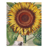 Sonnenblumen Vintag Damask Blume Art Poster (Vorderseite)