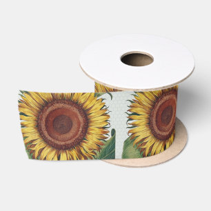 Sonnenblumen Vintag Damask Blume Art Satinband
