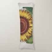 Sonnenblumen Vintag Damask Blume Art Seitenschläferkissen (Vorderseite Vertikal)