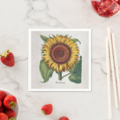 Sonnenblumen Vintag Damask Blume Art Serviette (Beispiel)