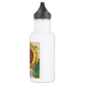 Sonnenblumen Vintag Damask Blume Art Trinkflasche (Rechts)