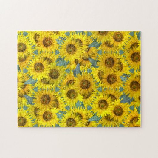 Sonnenblumen - Vintages Aussehen Puzzle (Horizontal)