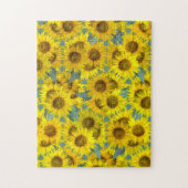 Sonnenblumen - Vintages Aussehen Puzzle (Vertikal)