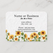 Sonnenblumen Visitenkarte (Vorderseite)