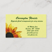 Sonnenblumen Visitenkarte (Rückseite)